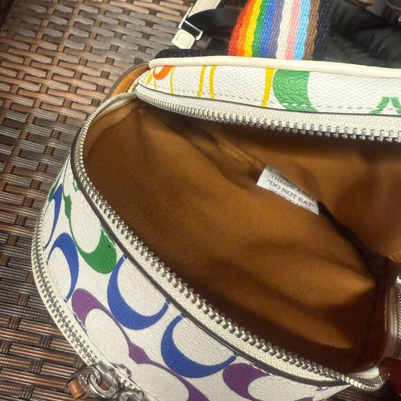 coach Mini Court Backpack In Rainbow Signature Canvas ck377 main image 5
